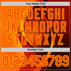 Custom Orange Yellow 3D Pattern Design Gradient Sportswear Performance T-Shirt