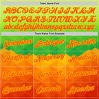 Custom Green Orange-Yellow 3D Pattern Design Gradient Sportswear Performance T-Shirt