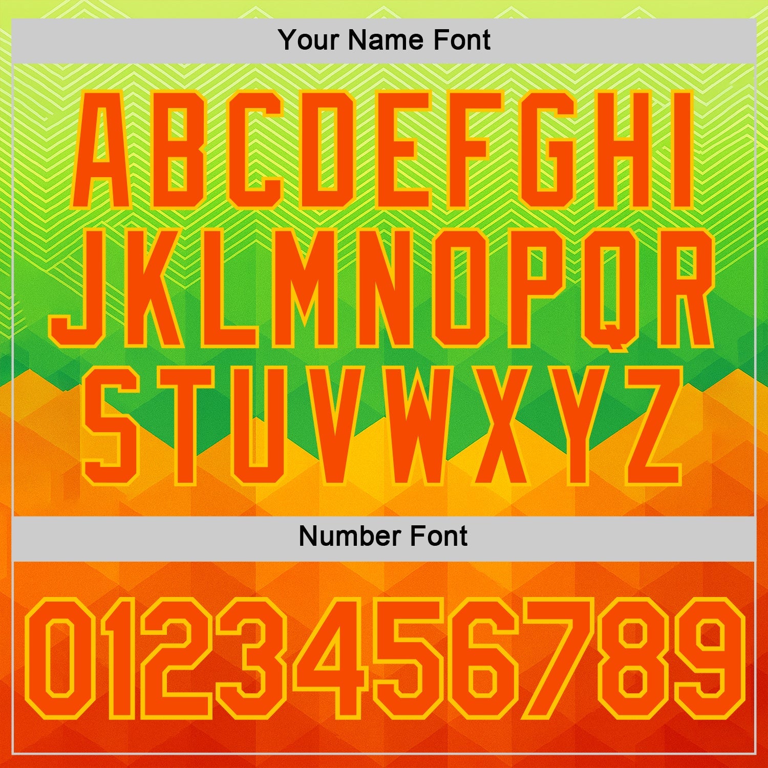 Custom Green Orange-Yellow 3D Pattern Design Gradient Sportswear Performance T-Shirt