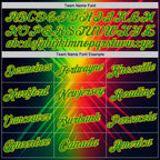 Custom Red Grass Green-Yellow 3D Pattern Design Gradient Sportswear Performance T-Shirt