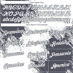 Custom White Steel Gray 3D Pattern Design Abstract Brush Stroke Performance T-Shirt