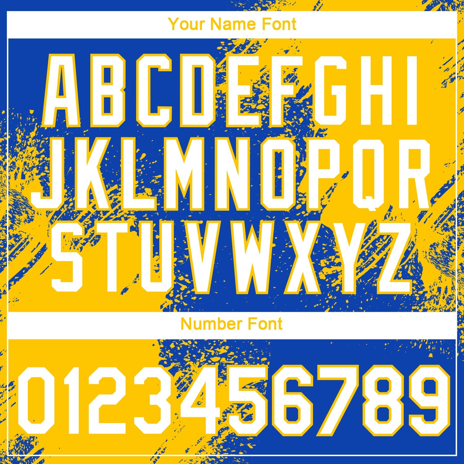 Custom Thunder Blue White-Yellow 3D Pattern Design Abstract Brush Stroke Performance T-Shirt