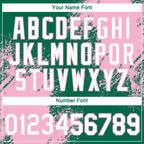 Custom Kelly Green White-Light Pink 3D Pattern Design Abstract Brush Stroke Performance T-Shirt