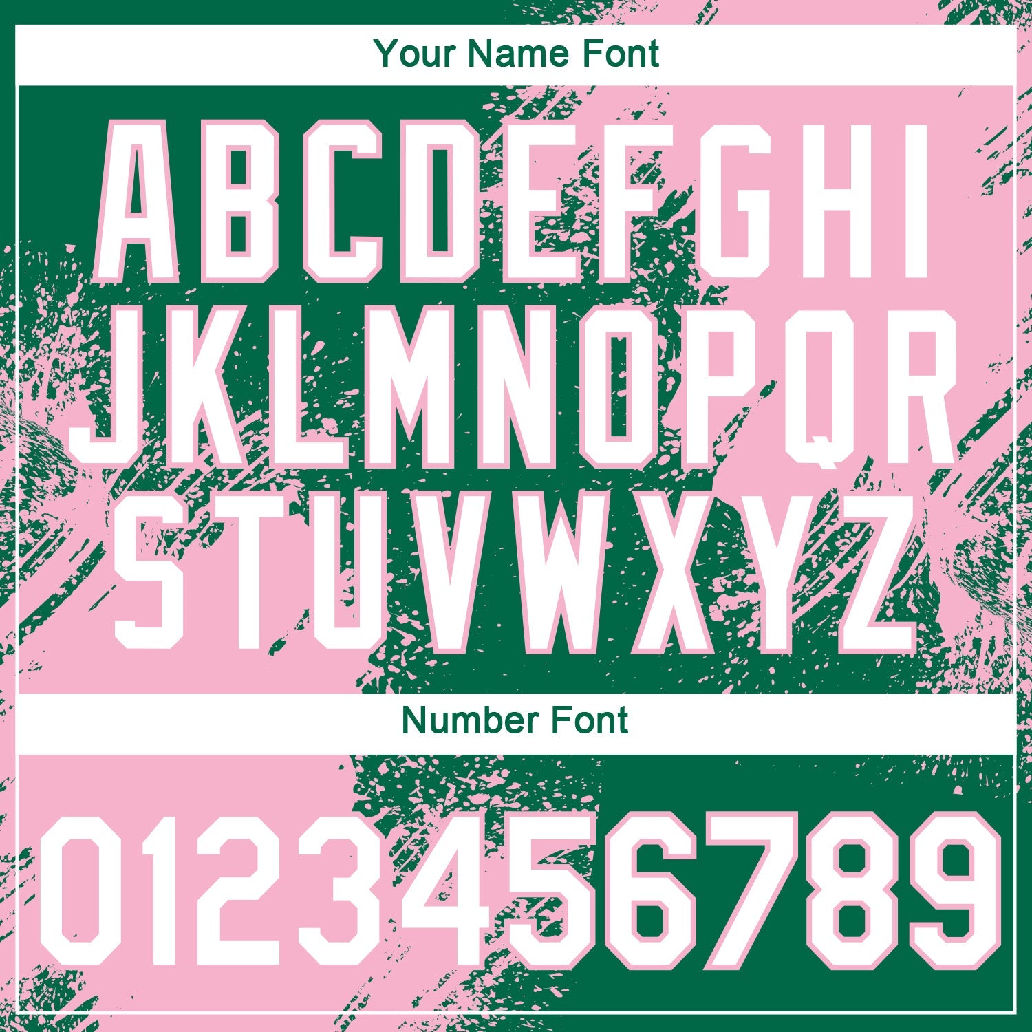 Custom Kelly Green White-Light Pink 3D Pattern Design Abstract Brush Stroke Performance T-Shirt