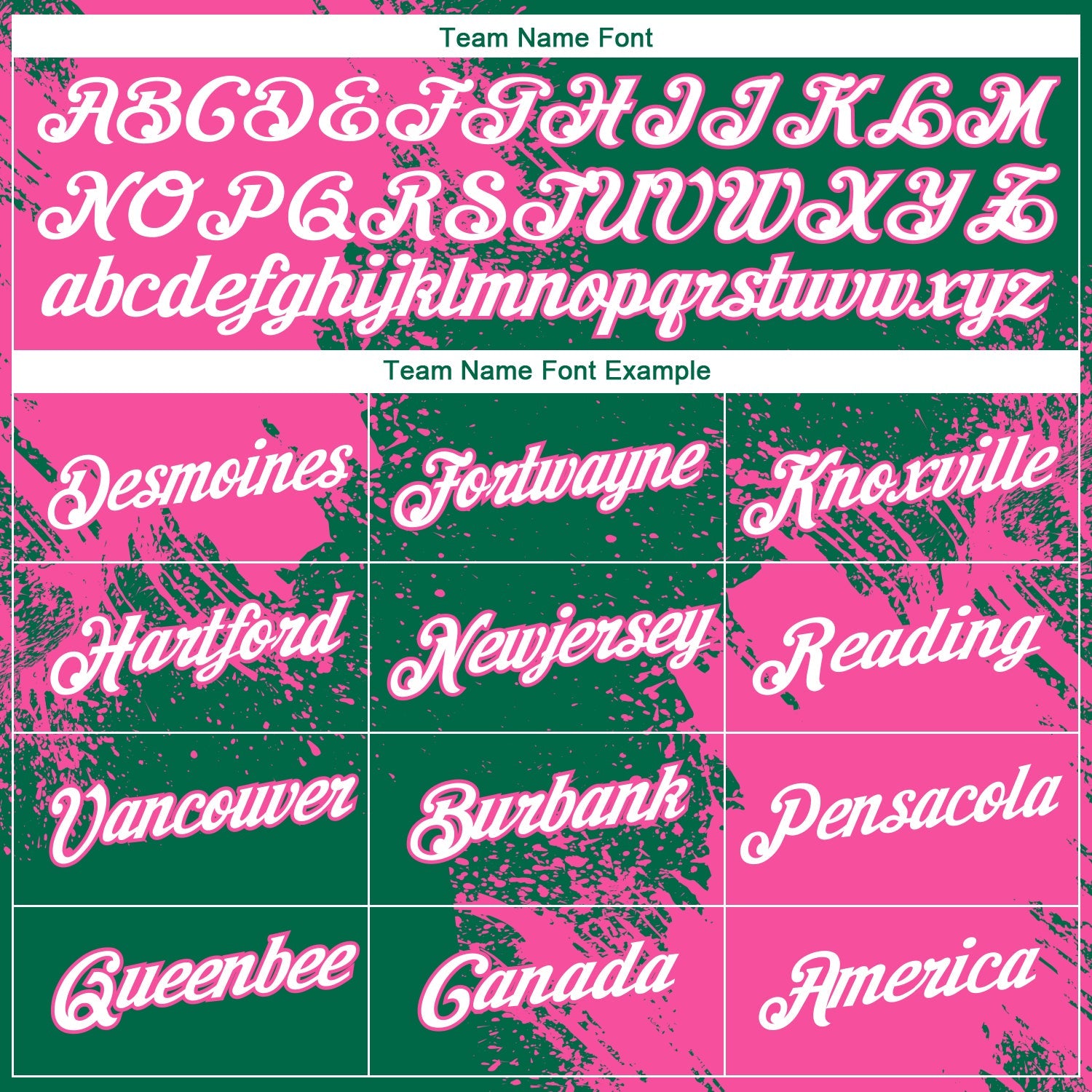 Custom Kelly Green White-Pink 3D Pattern Design Abstract Brush Stroke Performance T-Shirt