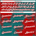 Custom Teal White-Red 3D Pattern Design Abstract Brush Stroke Performance T-Shirt