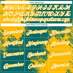 Custom Teal White-Gold 3D Pattern Design Abstract Brush Stroke Performance T-Shirt