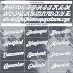 Custom Steel Gray White-Gray 3D Pattern Design Abstract Brush Stroke Performance T-Shirt