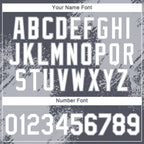 Custom Steel Gray White-Gray 3D Pattern Design Abstract Brush Stroke Performance T-Shirt