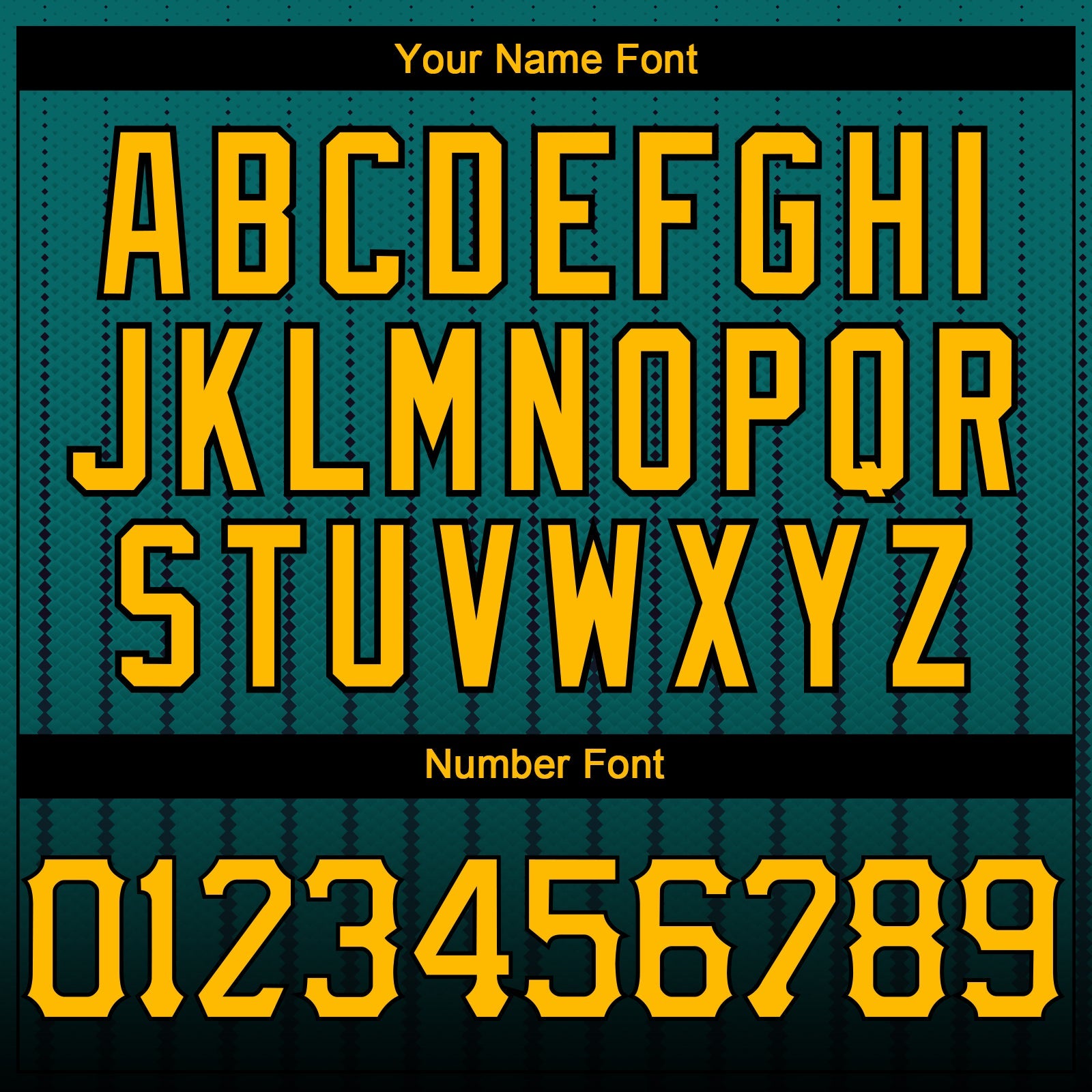 Custom Teal Gold-Black 3D Pattern Design Gradient Geometric Shape Authentic Baseball Jersey