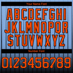 Custom Light Blue Orange-Black 3D Pattern Design Gradient Geometric Shape Authentic Baseball Jersey