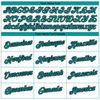 Custom White Teal-Black 3D Pattern Design Gradient Style Twinkle Star Performance T-Shirt