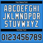 Custom Powder Blue Black-White 3D Pattern Design Gradient Style Twinkle Star Performance T-Shirt