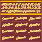 Custom Burgundy Gold-White 3D Pattern Design Gradient Style Twinkle Star Performance T-Shirt