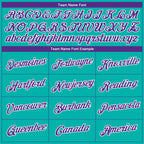 Custom Aqua Purple-White 3D Pattern Design Gradient Style Twinkle Star Performance T-Shirt