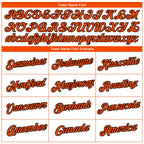 Custom White Orange-Black 3D Pattern Design Gradient Style Twinkle Star Performance T-Shirt