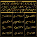 Custom Black Old Gold 3D Pattern Design Gradient Style Twinkle Star Performance T-Shirt