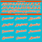 Custom Lakes Blue Orange-White 3D Pattern Design Gradient Style Twinkle Star Performance T-Shirt