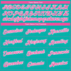 Custom Aqua Pink-White 3D Pattern Design Gradient Style Twinkle Star Performance T-Shirt