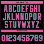 Custom Black Pink-Teal 3D Pattern Design Gradient Style Twinkle Star Performance T-Shirt