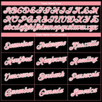 Custom Black Medium Pink-White 3D Pattern Design Gradient Style Twinkle Star Performance T-Shirt