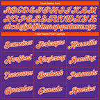 Custom Purple Orange-White 3D Pattern Design Gradient Style Twinkle Star Performance T-Shirt