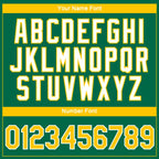 Custom Kelly Green Yellow-White 3D Pattern Design Gradient Style Twinkle Star Performance T-Shirt