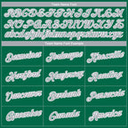 Custom Kelly Green Gray-White 3D Pattern Design Gradient Style Twinkle Star Performance T-Shirt