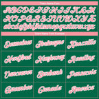 Custom Kelly Green Medium Pink-White 3D Pattern Design Gradient Style Twinkle Star Performance T-Shirt