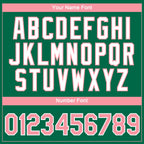 Custom Kelly Green Medium Pink-White 3D Pattern Design Gradient Style Twinkle Star Performance T-Shirt