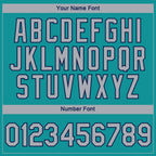 Custom Teal Gray-Navy 3D Pattern Design Gradient Style Twinkle Star Performance T-Shirt