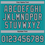 Custom Teal Gray-Black 3D Pattern Design Gradient Style Twinkle Star Performance T-Shirt