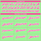 Custom Pea Green Pink-White 3D Pattern Design Gradient Style Twinkle Star Performance T-Shirt