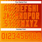 Custom Red Orange-Yellow 3D Pattern Design Spain Sportswear Performance T-Shirt