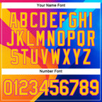 Custom Deep Pink Yellow-Blue 3D Pattern Design Neon Chromatic Sportswear Performance T-Shirt
