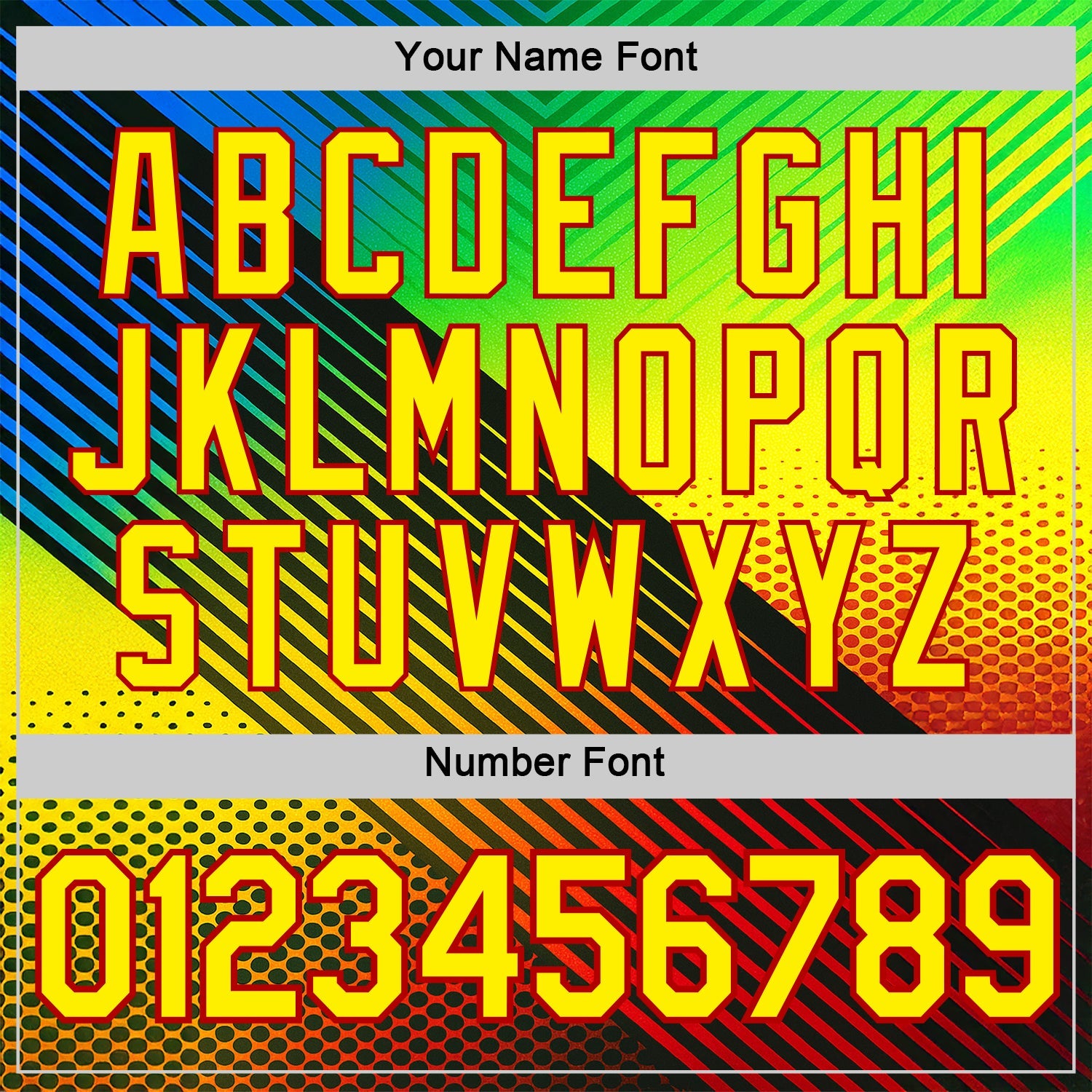 Custom Black Light Yellow Blue-Red 3D Pattern Design Neon Stripe Sportswear Performance T-Shirt