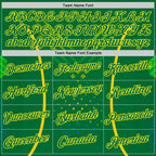 Custom Green Kelly Green-Light Yellow 3D Pattern Design Brazil Jamaica Sportswear Performance T-Shirt