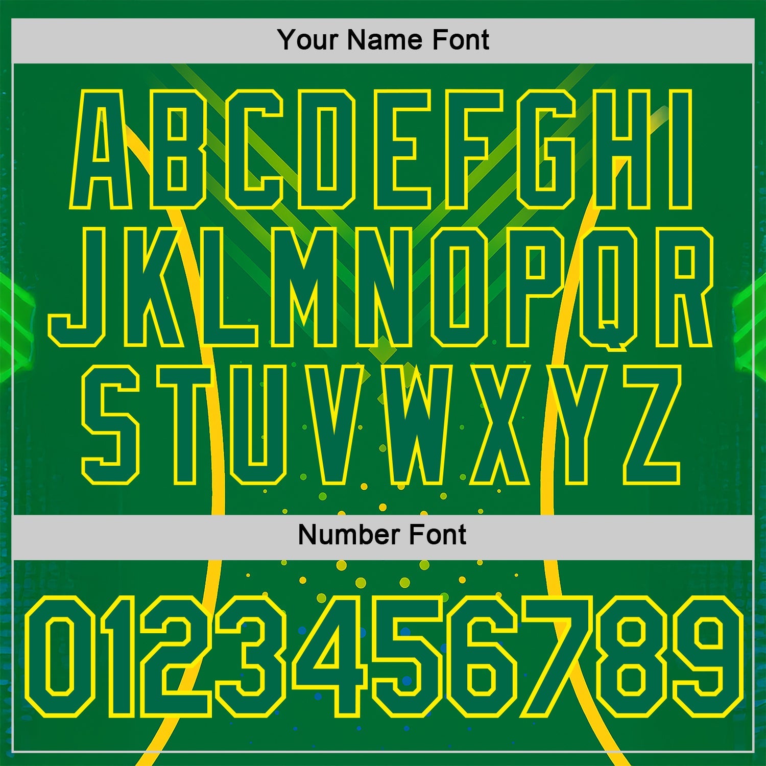 Custom Green Kelly Green-Light Yellow 3D Pattern Design Brazil Jamaica Sportswear Performance T-Shirt