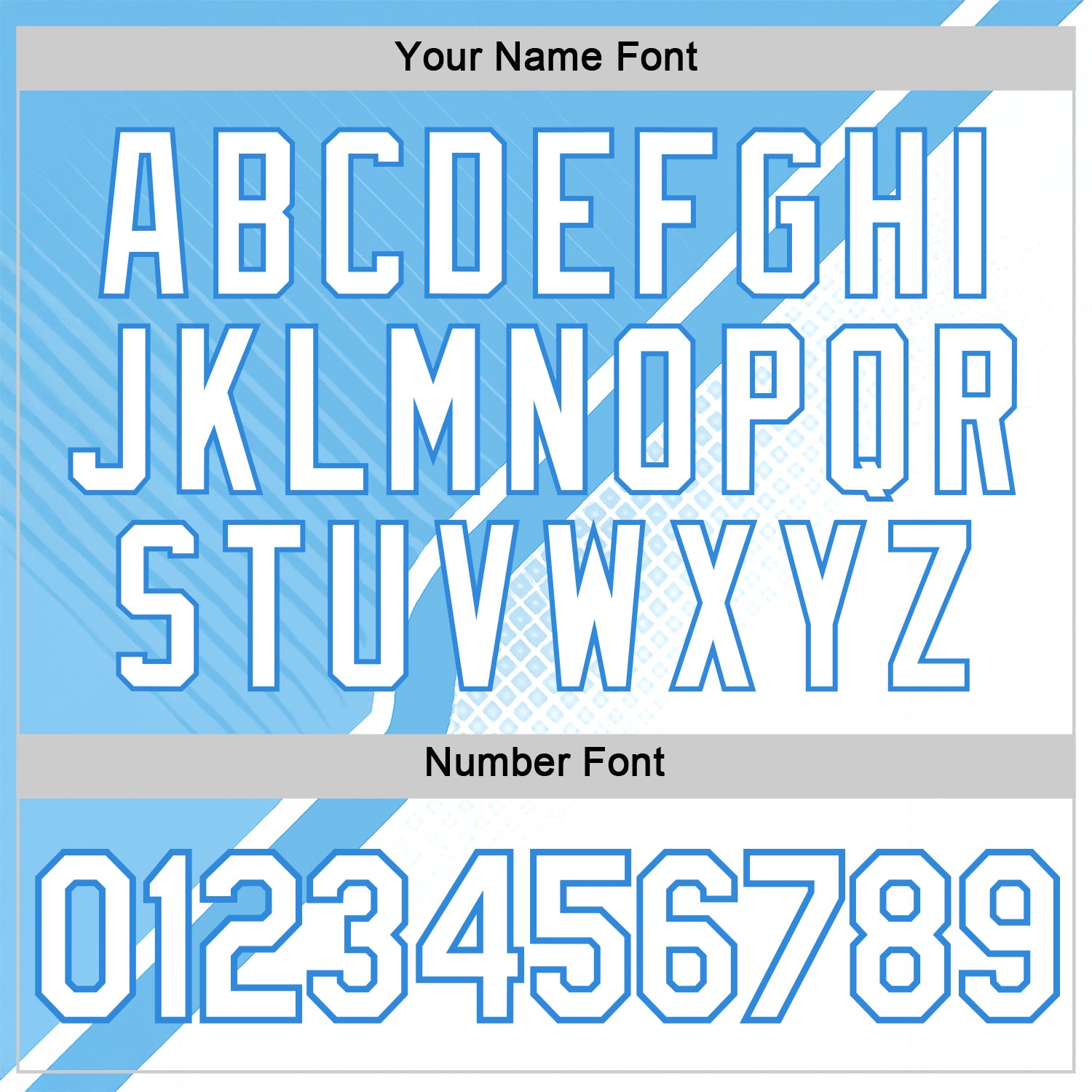 Custom Blue White-Powder Blue 3D Pattern Design Argentina Sportswear Performance T-Shirt