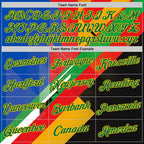 Custom Red Kelly Green Yellow Blue-Black 3D Pattern Design Africa Geometric Shape Sportswear Performance T-Shirt