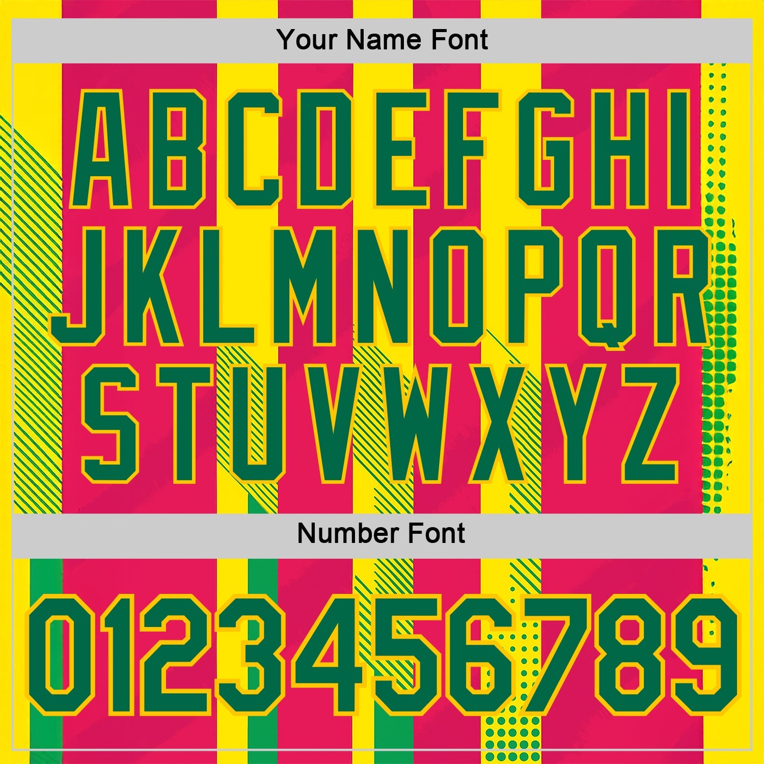 Custom Yellow Kelly Green-Pink 3D Pattern Design Mexico Spain Sportswear Performance T-Shirt