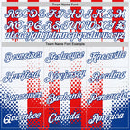 Custom White Red-Royal 3D Pattern Design USA Inspired America Sportswear Performance T-Shirt
