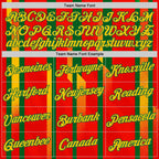 Custom Red Yellow-Kelly Green 3D Pattern Design Mexico Africa Sportswear Performance T-Shirt