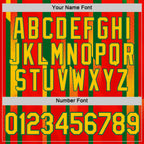 Custom Red Yellow-Kelly Green 3D Pattern Design Mexico Africa Sportswear Performance T-Shirt