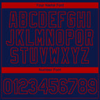 Custom Navy Red 3D Los Angeles City Edition Fade Fashion Performance T-Shirt