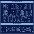 Custom Navy Light Blue 3D Chicago City Edition Fade Fashion Performance T-Shirt