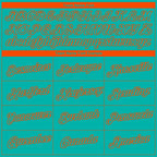 Custom Aqua Orange 3D Miami City Edition Fade Fashion Performance T-Shirt