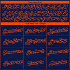 Custom Navy Orange 3D Denver City Edition Fade Fashion Performance T-Shirt