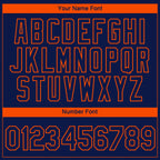 Custom Navy Orange 3D Denver City Edition Fade Fashion Performance T-Shirt