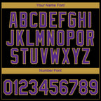 Custom Black Purple-Old Gold 3D Baltimore City Edition Fade Fashion Performance T-Shirt
